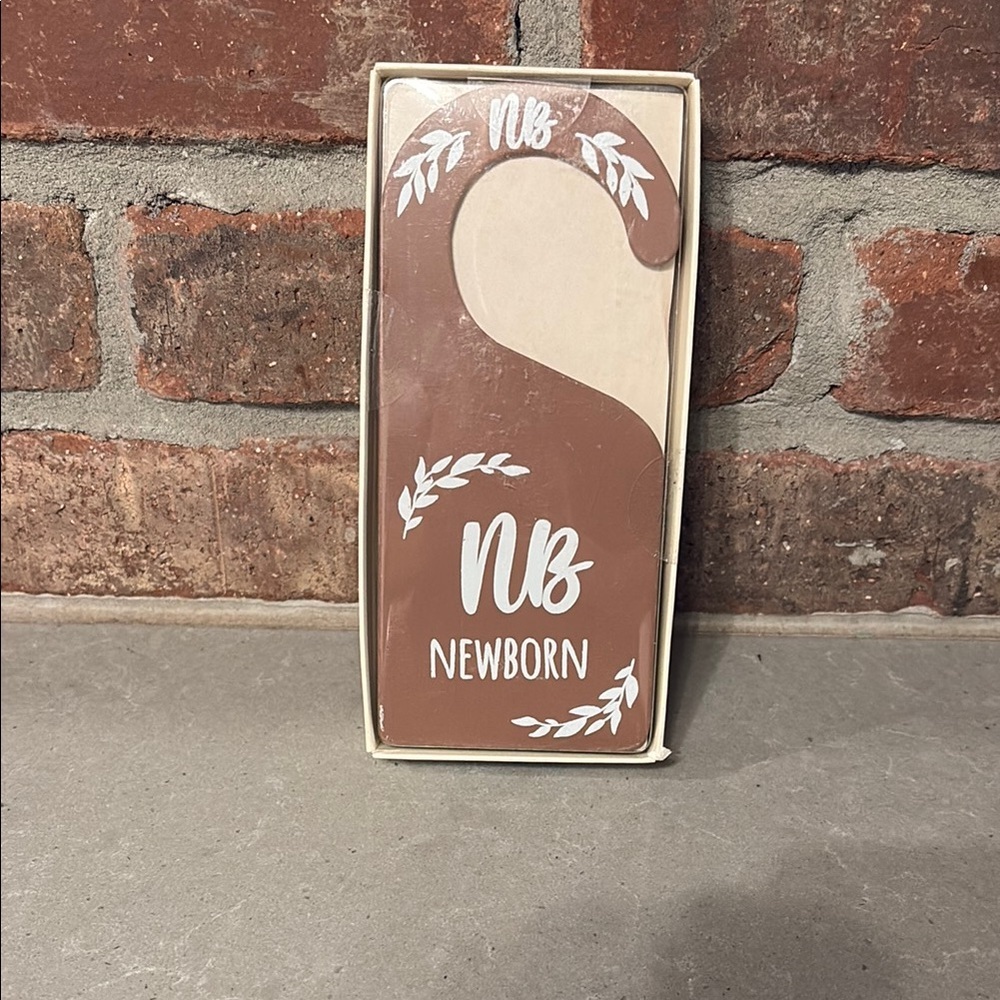 Little Journey Newborn Door Hanger - Brown